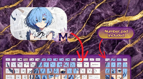 Custom keyboard stickers for HP laptops by Mind Art Atelier