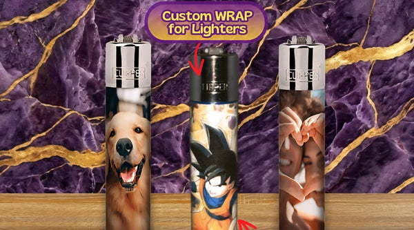 Custom Clipper lighter wrap with photo by Mind Art Atelier