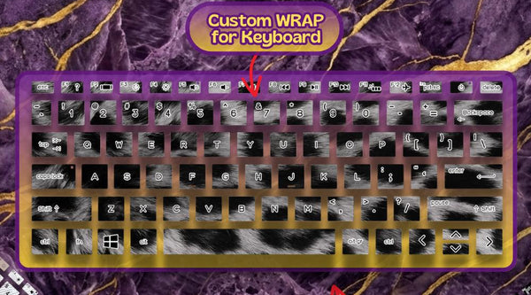 Custom laptop keyboard stickers with photo by Mind Art Atelier