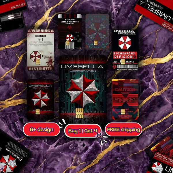 Umbrella Corporation Kreditkarten Skin 4er-Pack von Mind Art Atelier