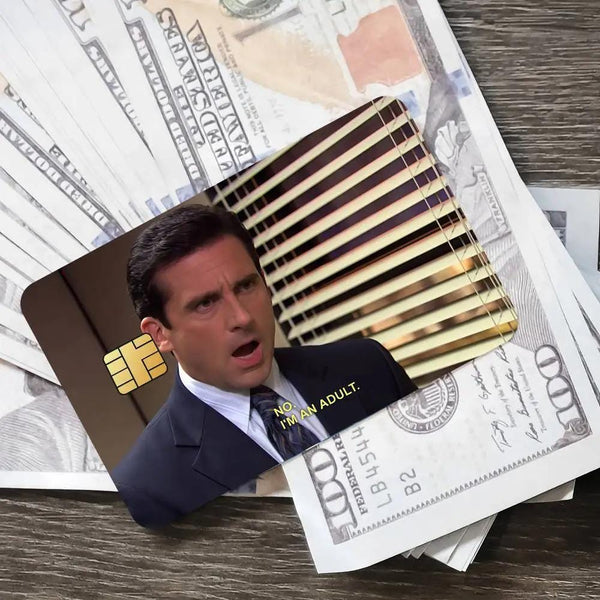 Skin meme divertente The Office per carta di credito, Mind Art Atelier, foto 9