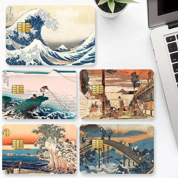 Die große Welle Hokusai Kreditkarten Skin 4er-Pack von Mind Art Atelier