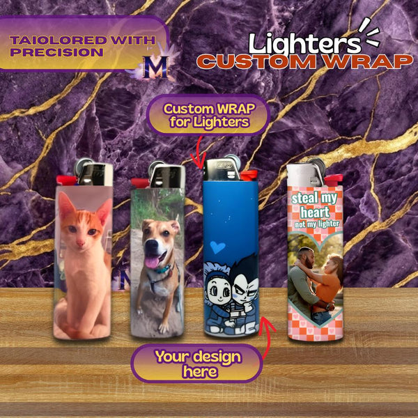 Custom BIC lighter wrap with your photo by Mind Art Atelier