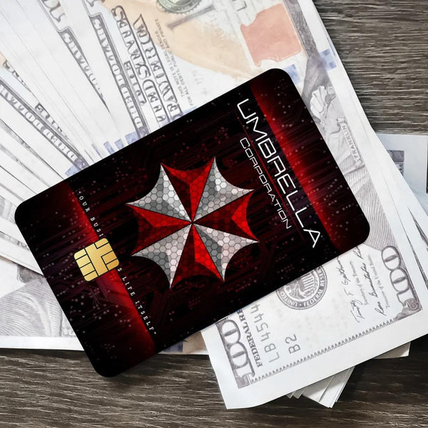 Skin Umbrella Corporation para Tarjeta de Crédito Pack x4 | Pegatina Resident Evil para Tarjeta de Débito