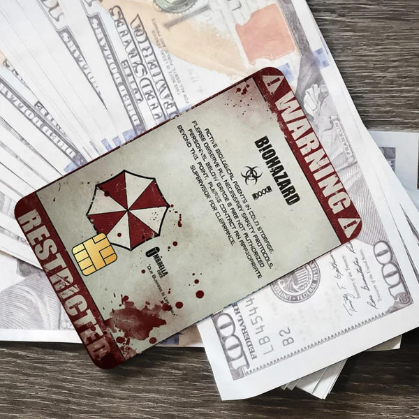 Skin Umbrella Corporation para Tarjeta de Crédito Pack x4 | Pegatina Resident Evil para Tarjeta de Débito