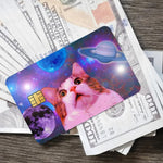 Skin Gato Divertido para Tarjeta de Crédito Pack x4 | Pegatina Meme para Tarjeta de Débito