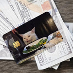 Skin Gato Divertido para Tarjeta de Crédito Pack x4 | Pegatina Meme para Tarjeta de Débito