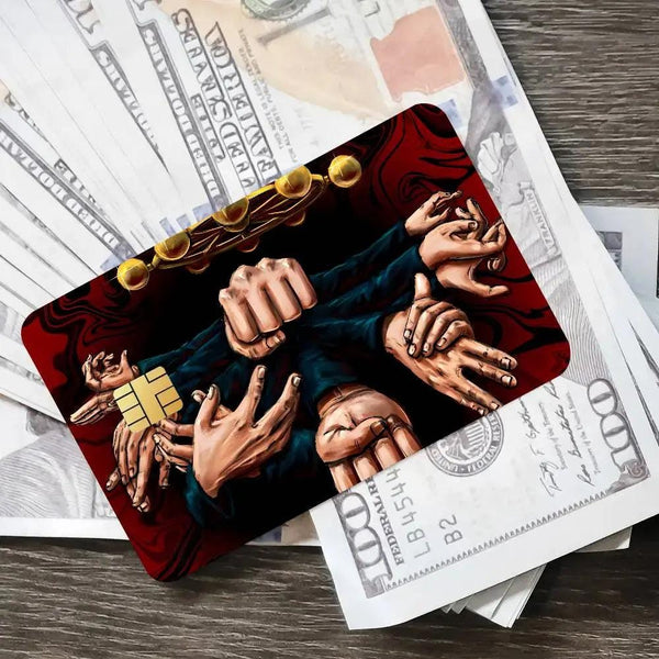 Skin pour Carte Bancaire Jujutsu Kaisen | Sticker Anime JJK pour Carte de Débit, Achetez-en 1 Recevez-en 4