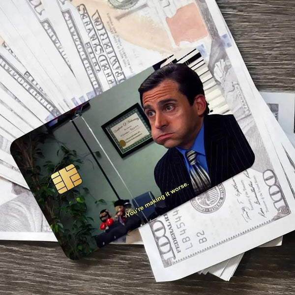 Skin The Office per Carta di Credito | Adesivo Meme Divertente per Bancomat