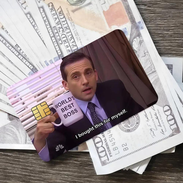 Skin The Office per Carta di Credito | Adesivo Meme Divertente per Bancomat