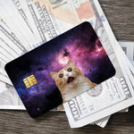 Skin Gato Divertido para Tarjeta de Crédito Pack x4 | Pegatina Meme para Tarjeta de Débito
