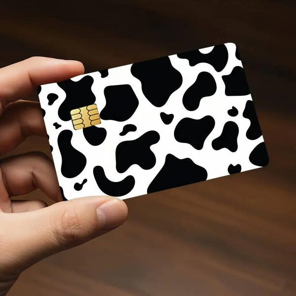 Skin Animali per Carta di Credito Pack x4 | Adesivo Olografico per Bancomat | Mucca, Tigre, Zebra