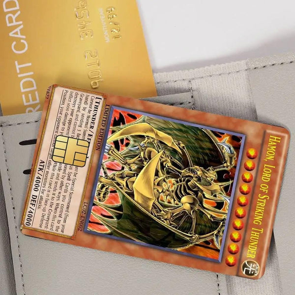 Skin Yu-Gi-Oh para Tarjeta de Crédito Pack x4 | Pegatina Anime TCG para Tarjeta de Débito