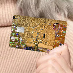 Lot de 4 Skins pour Carte Bancaire Klimt | Sticker Histoire de l'Art pour Carte de Débit