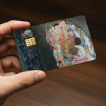 Lot de 4 Skins pour Carte Bancaire Klimt | Sticker Histoire de l'Art pour Carte de Débit
