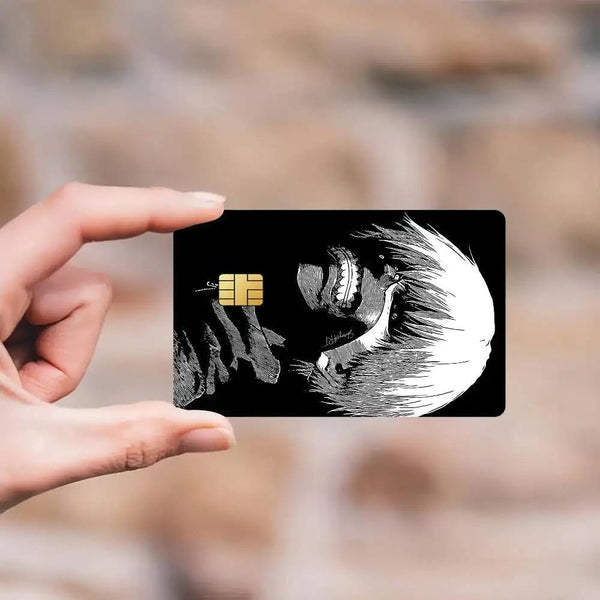 Skin Tokyo Ghoul Kaneki para Tarjeta de Crédito | Pegatina Anime para Tarjeta de Débito, Compra 1 y Recibe 4