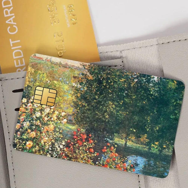 Skin Monet para Tarjeta de Crédito Pack x4 | Pegatina Arte Impresionista para Tarjeta de Débito