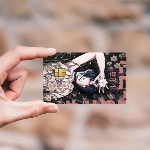 Lot de 4 Skins pour Carte Bancaire Chainsaw Man Reze | Sticker Anime pour Carte de Débit
