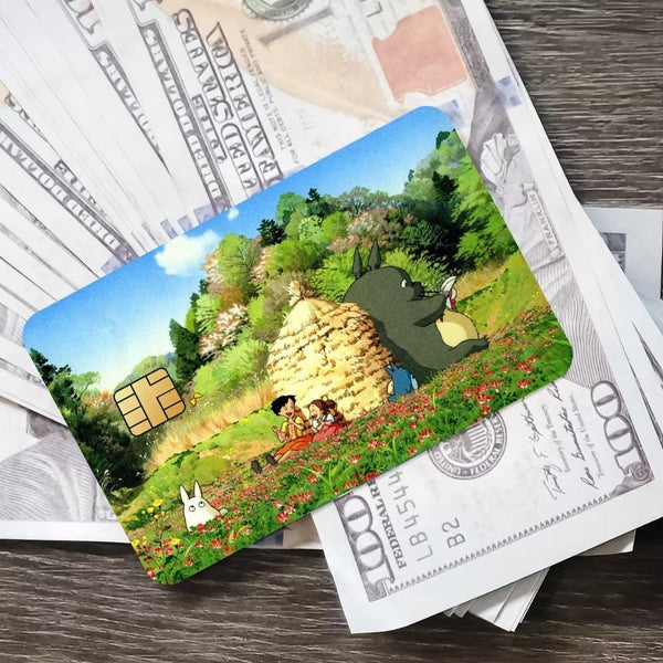 Skin Totoro para Tarjeta de Crédito Pack x4 | Pegatina Anime para Tarjeta de Débito