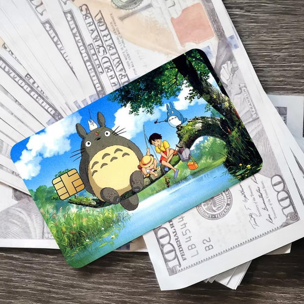 Skin Totoro para Tarjeta de Crédito Pack x4 | Pegatina Anime para Tarjeta de Débito