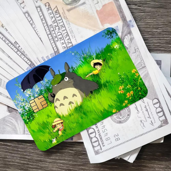 Skin Totoro para Tarjeta de Crédito Pack x4 | Pegatina Anime para Tarjeta de Débito
