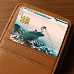 Skin La Grande Onda di Hokusai per Carta di Credito Pack x4 | Adesivo Arte Ukiyo-e per Bancomat